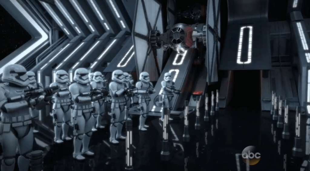 スター・ウォーズランドのアトラクション映像 ファースト・オーダー