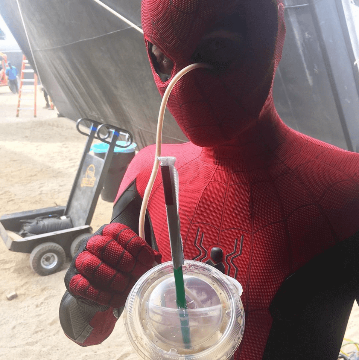 スパイダーマン：ファー・フロム・ホーム』トム・ホランド、スーツの中