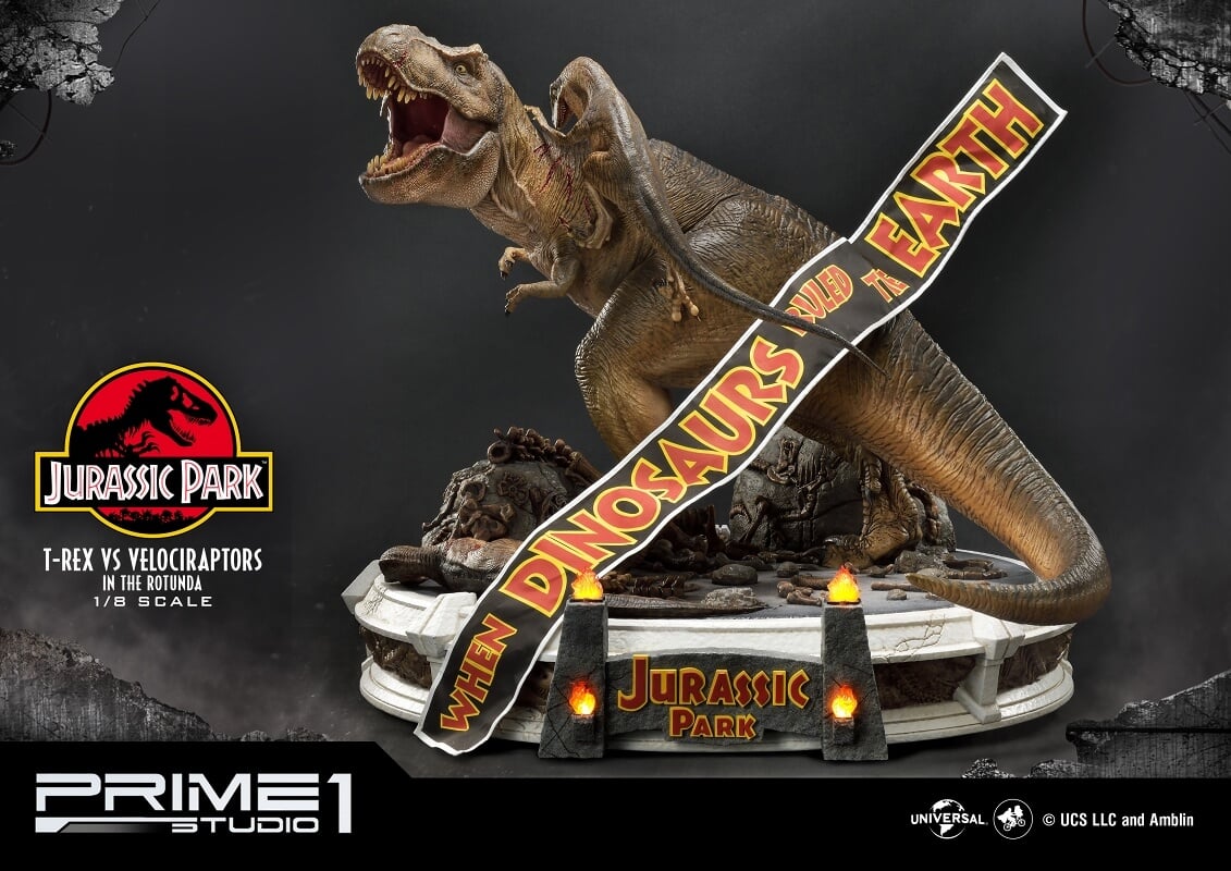 ジュラシックパーク ツアービークル & ヴェロキラプトル とT-REX