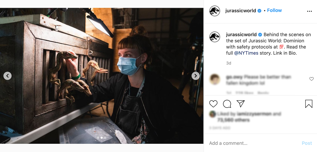 ジュラシック ワールド 第3作 可愛い小型恐竜たちの写真が公開 森林歩くキャストの撮影風景も The River