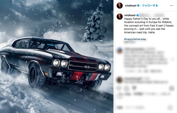 Vin diesel Instagram