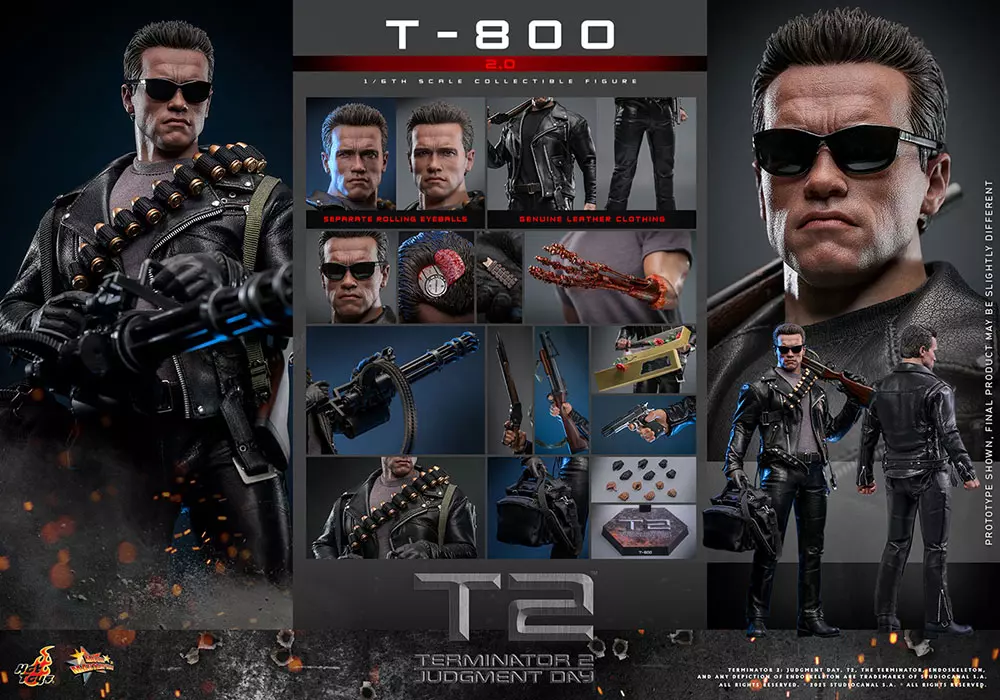 ターミネーター2』シュワちゃんのT-800、本革ジャケットの超