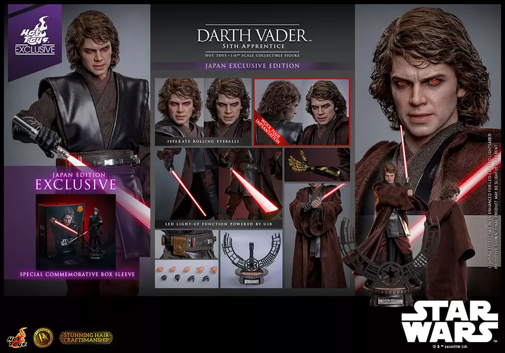 スターウォーズセレブレーション アナキンスカイウォーカーフィギュアhottoys 闇堕ちアナキン、ホットトイズでフィギュア化 ─ ダークサイド