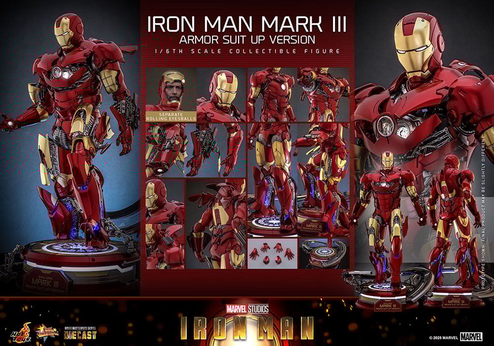 【ムービー・マスターピース DIECAST】 『アイアンマン』 1/6スケールフィギュア　アイアンマン・マーク3（アーマー・スーツアップ版）